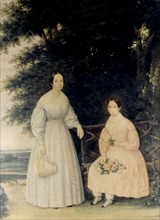 Portrait of Caroline and Marie Tronson, Jules Verne's cousins
