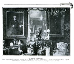 French novelist Jules Verne's living room