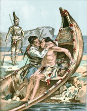 Illustration in 'Life and Surprising Adventures of Robinson Crusoe'