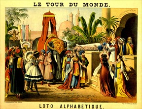 Jules Verne, "Le tour du monde en 80 jours", loto alphabétique
