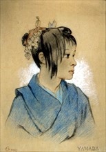 Portrait of a woman from the Yamada people