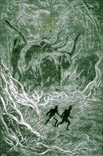 J. Verne, "Voyage au centre de la terre", illustration