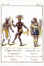Un Cafre et une Cafre, Femme du Congo (1816)