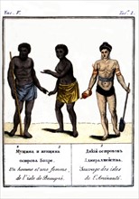 Man and Woman from Beaupré Island, Savage from the Admiralty Islands (1816)