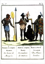 A man from Mangcea, An islander from Watecoo and Neusce-Landor (1816)
