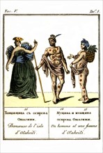 Dancer from Otaheiti Island, A man and a woman from Otaheiti (1816)