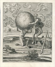 Hercule aidant Atlas à soutenir le ciel