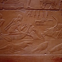 Saqqarah, mastaba de Kagemni,  passage du gué