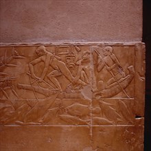 Saqqarah, mastaba de Kagemni, scène de pêche pour la demeure d’éternité