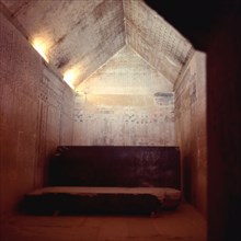 Saqqarah, Pyramide d’Ounas, la salle du sarcophage