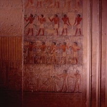 Saqqarah, mastaba de Ptahhotep, scène de l'apport des offrandes