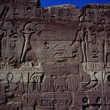 Karnak, South wall of the temple of Amon-Ra