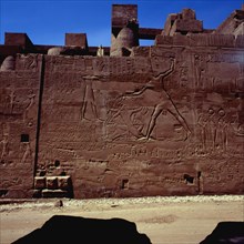Karnak, Temple d’Amon-Rê, paroi extérieure nord de la salle hypostyle