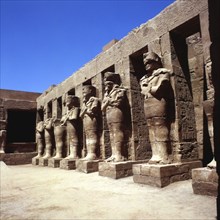 Karnak, Temple of Amon-Ra, temple of Ramses III, Osiris-form pillars