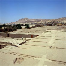 Gurnah, Temple of Seti I, view of the "Crest"