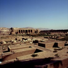 Gournah, Temple de Sethi Ier, vestiges de la première et deuxième cour