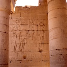Ramesseum, Temple de Ramsès II, mur Occidental de la salle hypostyle