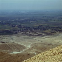 Medinet Habu, Temple of Medinet Habu, the temple seen from the Theban mountain