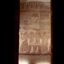 Abou-Simbel, Grand temple de Ramsès II. Pronaos