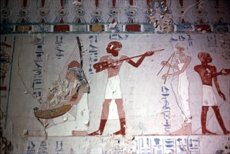 Valley of the nobles, Theban tomb no. 81 of Anena, Musicians