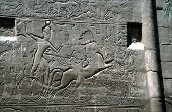 Karnak, mur extérieur de la salle hypostyle, Bataille de Kadesh