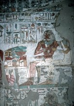 Painted bas relief in the necropolis of El Kab