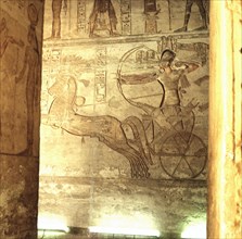 Abou Simbel, Ramsès II sur son char