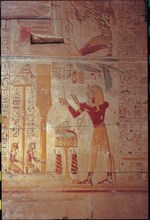 Abydos, The king making an offering to a sceptre