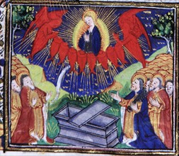 Manuscrit des Heures de Rohan-Montauban : l'Assomption de la Vierge
