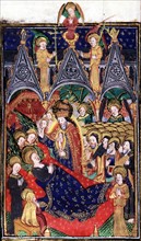 Manuscrit des Heures de Rohan-Montauban : la Dormition de la Vierge