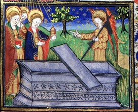 Manuscrit des Heures de Rohan-Montauban : Les Femmes au tombeau