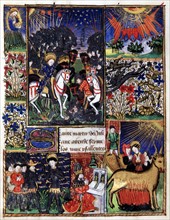 Manuscript of the Hours of Rohan-Montauban : Cynegetic scene