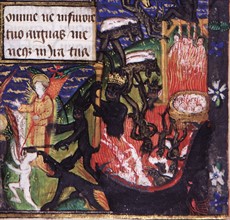 Manuscript of the Hours of Rohan-Montauban : The Resurrection of Christ and the Descent into Hell