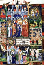 Manuscrit des Heures de Rohan-Montauban : La Visitation et l'Annonciation