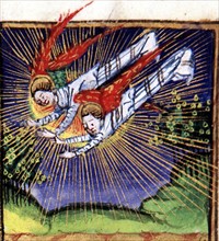 Manuscrit des Heures de Rohan-Montauban : Grande composition à deux scènes : la vie de saint Julien, détail