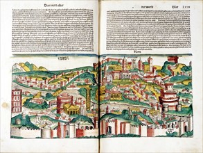 Chronique de Nuremberg par Schedel Hartmann, Vue de Rome