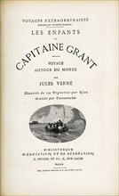 Jules Verne, "Les Enfants du capitaine Grant", page de garde