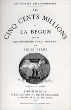 Jules Verne, "Les 500 millions de la Bégum", page de garde