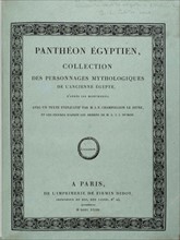Page titre de "Panthéon égyptien" de Champollion le Jeune