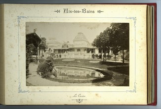 The French city of Aix-les-Bains: the facade of the casino