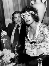 Romy Schneider et Daniel Biasini en 1975