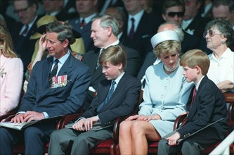 Prince Charles, Lady Diana, William et Harry, 1995