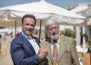 Arnold Schwarzenegger et Jean-Michel Cousteau, 2017 Cannes Film Festival