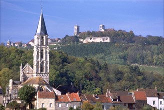 Vue de Saint-Père en direction du nord-est, Saint-Père et Vézelay