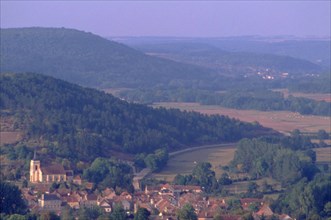 View from Saint-Père towards the Northeast, Saint-Père and Vézelay