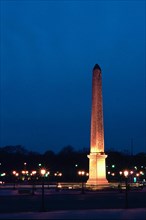 Obelisk illuminated, Paris