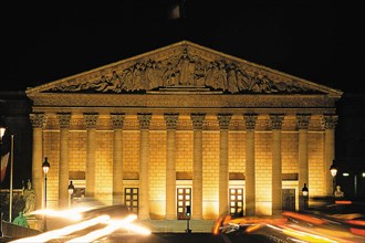 National Assembly illuminated, Paris