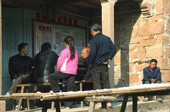 Village de Ruian en Chine. Lieu de rencontre du village