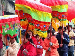 China: the Lantern festival in a small village of Jianxi