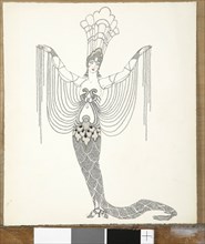 Barbier, "Sirène à la robe de perles"